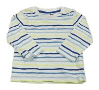 Bílo-modro-zelené triko 