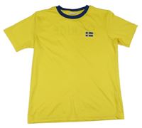 Žlto-tmavomodré športové tričko My wear young