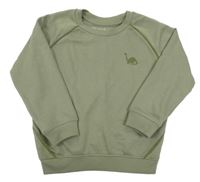 Khaki mikina s dinosaurom Primark