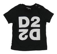 Čierne tričko s logom Dsquared2