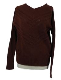 Dámský mahagonový vzorovaný svetr Esprit