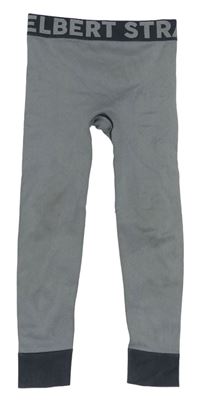 Sivé spodné nohavice s nápisom