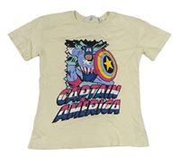 Béžové tričko s potiskem - Avengers H&M