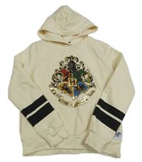 Smetanová mikina s potiskem a kapucí - Harry Potter