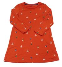 Červené šaty s obrázkami M&S