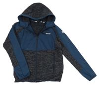 Tmavomodro- sivo-melírovaná prepínaci thermo mikina s kapucňou zn. Regatta