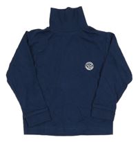 Tmavomodrý rolák s potlačou