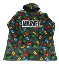 Tmavošedá chlupatá oversize mikina s kapucí - Avengers Marvel