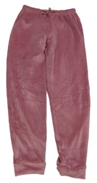 Ružové plyšové tepláky George