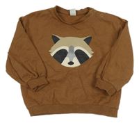 Skořicová mikina s mývalem Topomini