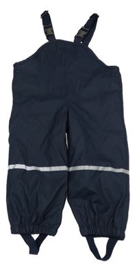 Tmavomodré voděodolné zateplené laclové kalhoty Lupilu