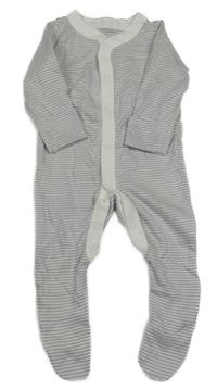 Sivo-biely pruhovaný overal M&S