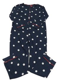 Tmavomodrý bodkovaná ý overal Tchibo