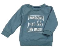 Modrá ľahká mikina s nápisom