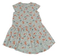 Svetlosivé bavlnené šaty s plameňáky Name it