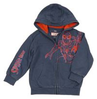 Tmavošedá propínací mikina se Spidermanem a kapucí Marvel