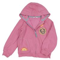 Ružová prepínaci mikina s nášivkou a kapucňou M&S