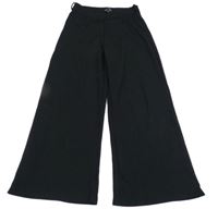 Čierne rebrované cullotes nohavice New Look