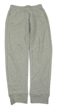 Sivé melírované tepláky s nápisom Adidas