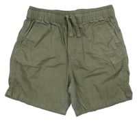Khaki plátenné kraťasy Primark