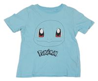 Světlemodré tričko s potiskem - Pokémon