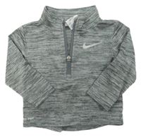 Šedé žíhané sportovní triko Nike