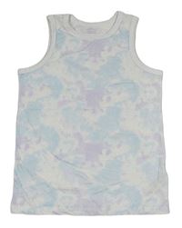 Světlemodro-fialovo-biely tónovaný top zn. Primark
