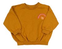 Medová oversize mikina s duhou Matalan