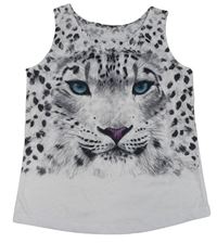 Bielo-sivý top s leopardom C&A