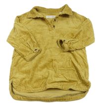 Okrové menšestrové polo šaty Zara