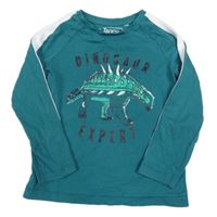 Tmavozelené triko s dinosaurem C&A