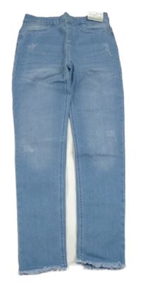 Nové - Světlemodré džegíny s prošoupáním Primark 