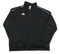 Černá propínací sportovní mikina s logem Adidas