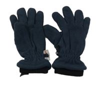 Tmavomdoré fleecové prstové rukavice Next 