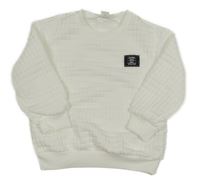 Biela vzorovaná mikina s nápisom Shein