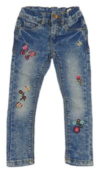 Modré plísňové rifle s kytičkami Dopodopo