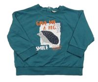 Petrolejová mikina s ježečkem Kuniboo