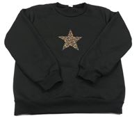 Čierna mikina s hviezdou Shein