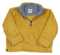 Okrová huňatá mikina s rolákem Kite