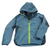 Modro-tmavomodrá softshellová bunda s kapucí Vaude