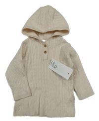 Nové - Pudrový vzorovaný sveter s kapucňou Next