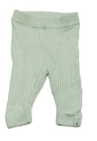 Světlezelené žebrované pletené kalhoty Ergee
