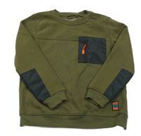 Olivová mikina s kapsou Primark