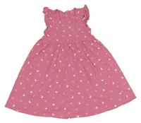 Ružové bavlnené šaty s motýly Topolino