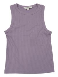 Levandulový rebrovaný crop top Garcia
