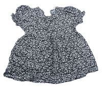 Čierno-biele kvetované šaty SHEIN
