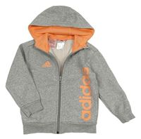Šedá melírovaná propínací mikina s kapucí Adidas