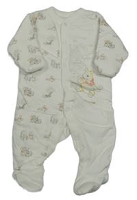 Biely zateplený overal s Pú Disney