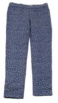 Tmavomodré kvietkovane džegíny lefties