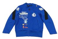 Safírovo-čierna prepínaci športová mikina s nápismi ROBEY